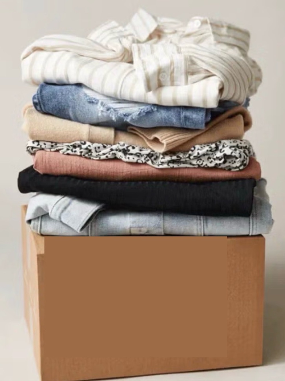 Full box of woman’s clothing sizes vary